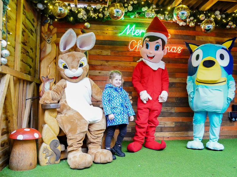 Youngsters met Christmas mascots. Pictured by Alec Chapman