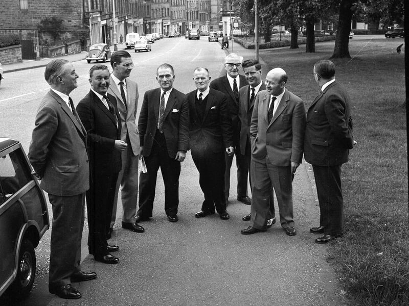 The Highways and Road Safety Committee at Bruntsfield to discuss parking restrictionsJune 1965.