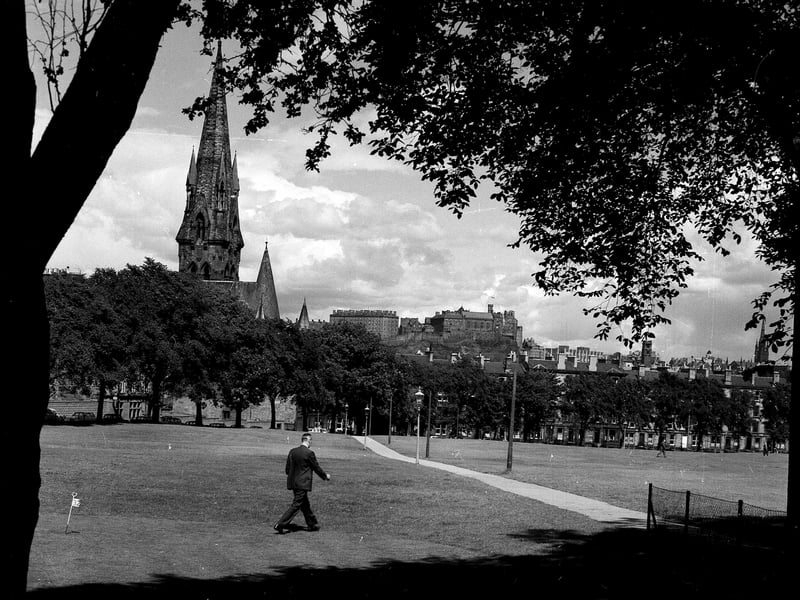 A view of Bruntsfield Links in August 1963.