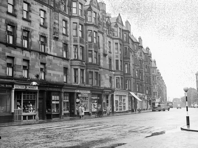 Shops on Bruntsfield Place in June 1958.