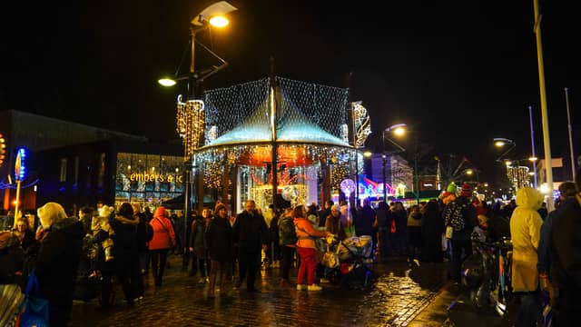 Pictured is Christmas Fair lights. Pictured by Alec Chapman