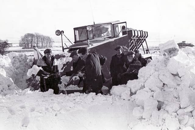 Shovels at the ready to clear the snow in Sheffield during the big freeze in February 1963