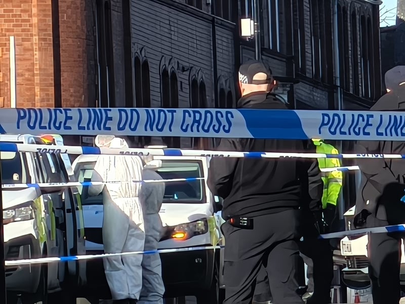 CSI officers arrived at the scene shortly after 11am today. 