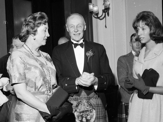Revellers at the Clan McMillan dinner in Glasgow in August 1963.