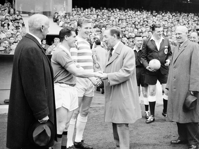 Lord Provost Meldrum at Ibrox for the Rangers v Celtic Old Firm game in October 1963.