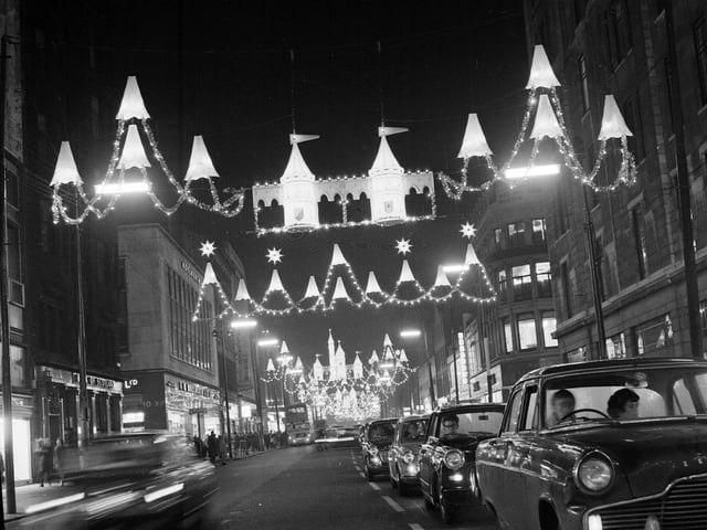 The Glasgow Christmas lights in November 1966.