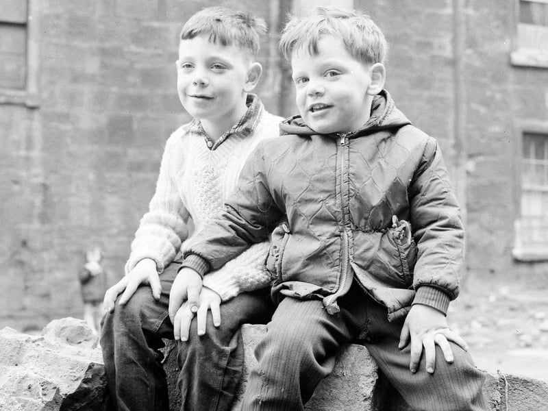 Children in the Gorbals in April 1964.