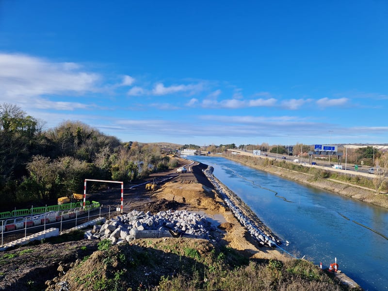 Ongoing works looking towards Portsbridge Roundabout