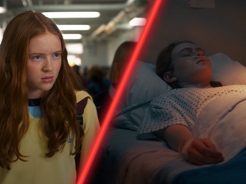 “We left off Season 4 in a tough place for Max,” Sink says. “Her final moments were her in a hospital bed. Eleven was searching for her in the void and couldn't find her, so Max is definitely not the way she once was. There’s still a small glimmer of hope though and her friends are hanging on to that.”