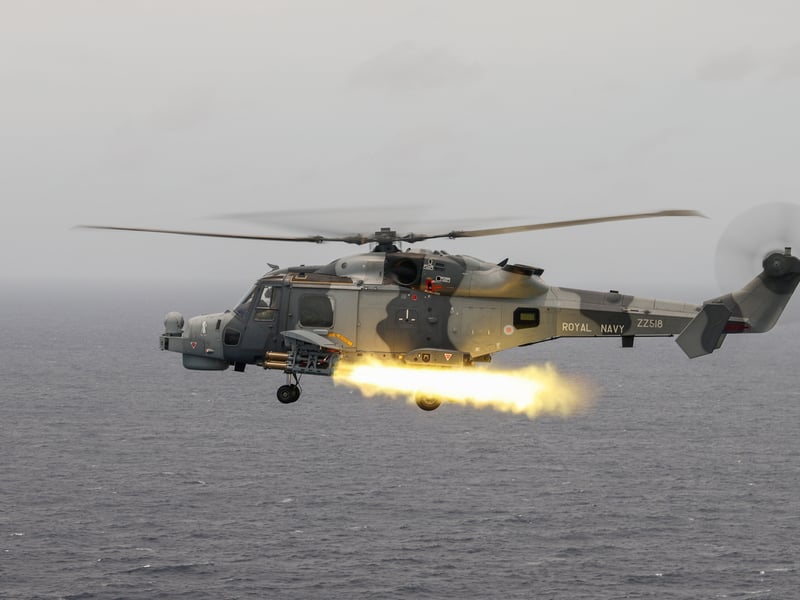 The Future Anti-Surface Guided Weapon is required to enable Wildcat helicopters to deliver kinetic effect against and defeat difficult targets in the complex littoral and maritime environments; that lie outside the capabilities of other anti-ship weapon systems. The missiles can accelerate one and a half times the speed of sound, and will be used against drones and other aircraft. It has an end date of December 19, 2025.