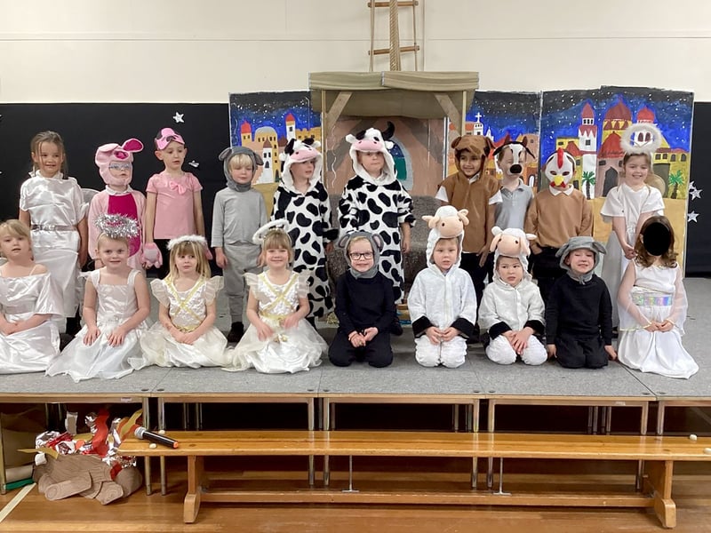 Children from Reception Bears class at Holbrook Primary School in Bridgemary, Gosport. 