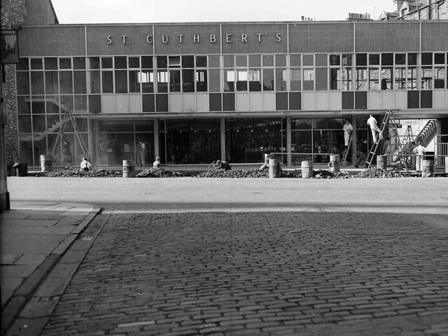 St Cuthbert's supermarket in Leven Street, Tollcross, being built in October 1959.