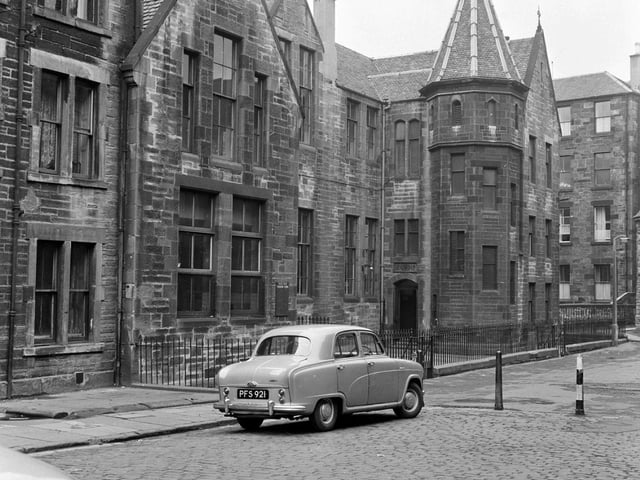 The exterior of St Ignatius School in Glen Street, Tollcross, in April 1964. The school was demolished in the late Seventies and sheltered housing built on the site.
