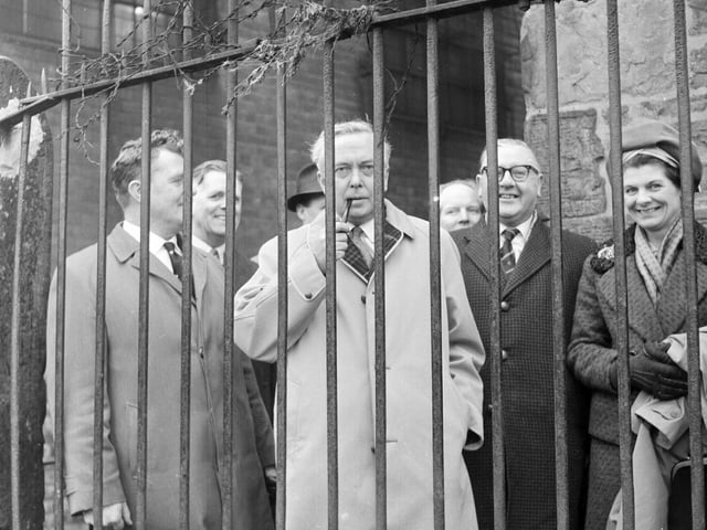 Harold Wilson visits Freer Street Terrace in Tollcross in March 1964.