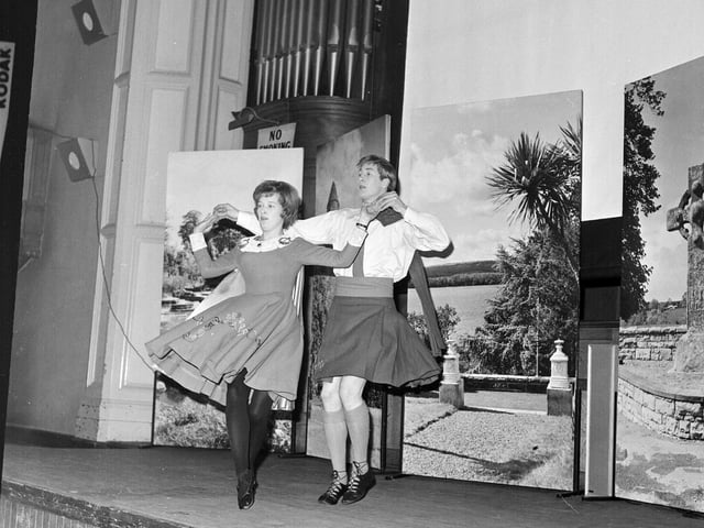 Carolyn and Raymond McMaster delight the audience during the Northern Irish Concert in the Central Hall, Tollcross, in November 1963.