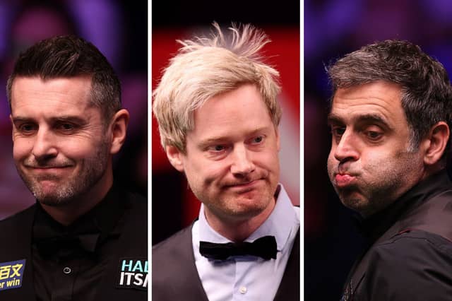 Three of the highest earning snooker stars this year.