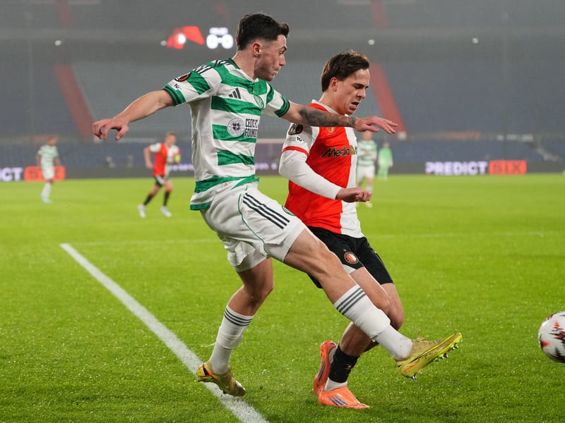 A real coming-of-age performance from the Scotland Under-21 right-back at a hostile European ground. His inexperience showed at times but made up for it with physicality, endeavour and moments of quality on the ball - including helping to set up the clinching third goal. Celtic have a prospect on their hands. 8