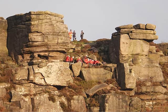 Edale Mountain Rescue were sent to Curbar Edge in the Peak District. Photo: Edale Mountain Rescue