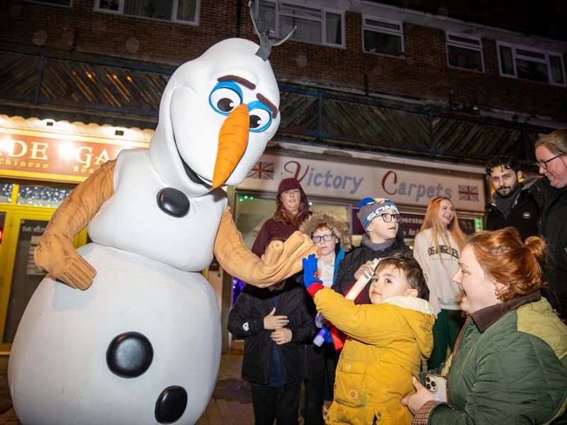 Olaf from Frozen made an appearance to the delight of the children.