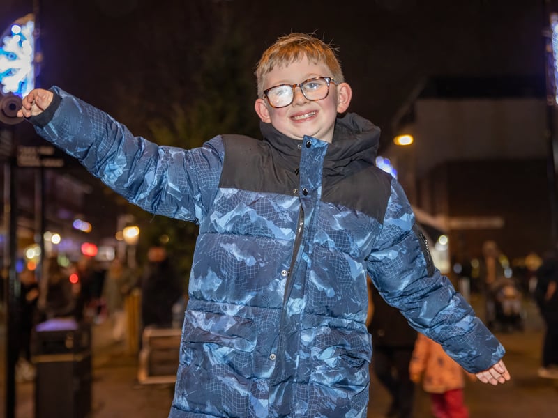 William, 7, at the Waterlooville Christmas Lights Switch-on