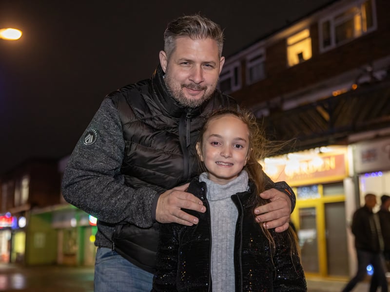 Kelvin with his daughter Lea, 8.
