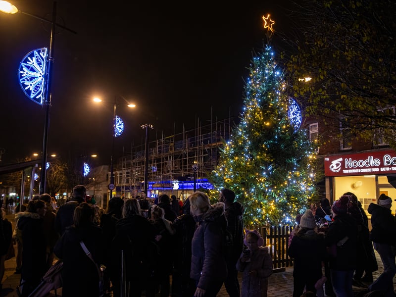 The evening featured live music, local choirs, a brass band, and a visit from Santa himself to switch on the lights.
