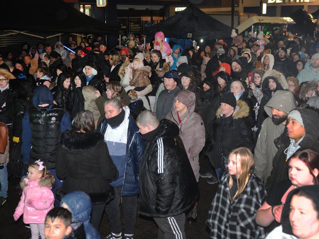 A busy night at the switch on. 