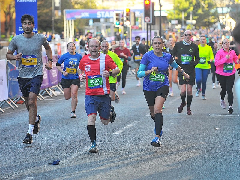 Dashing for the finishing line.