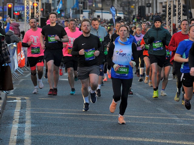 Runners making their way along the course.