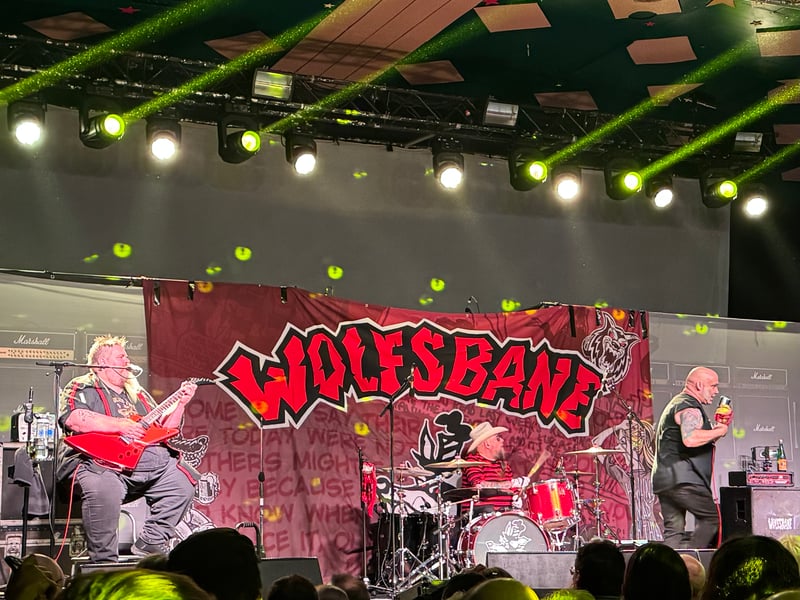 Wolfsbane played a set packed with fan favourites, including 'Man Hunt' and 'Paint The Town Red'.