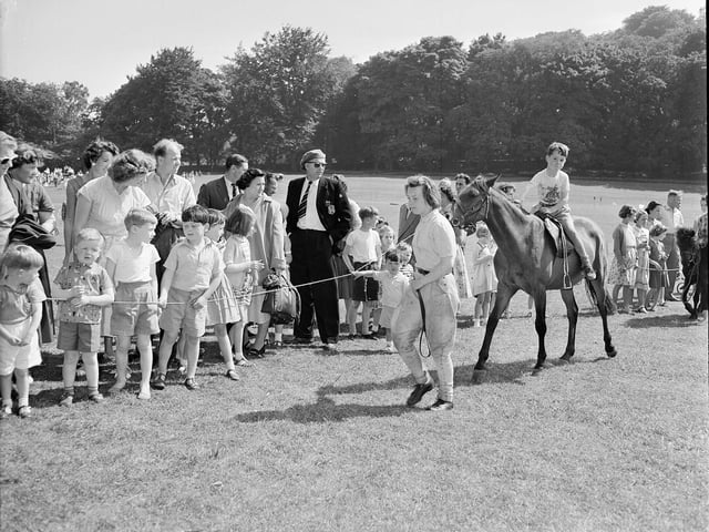 Pony rides at the Cramond and Davidson Mains gala day in June 1959.