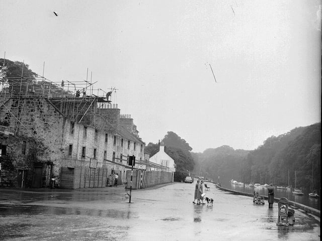 House reconstruction work in Cramond in  September 1960.