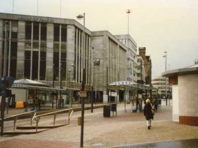 House of Fraser department store, seen from the Castle Square Supertram stop, in 1996