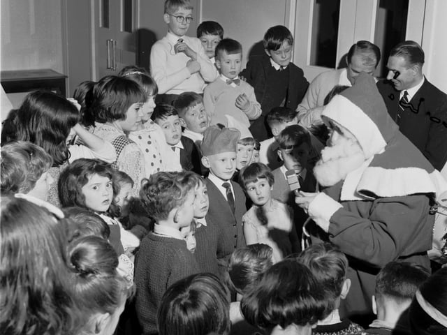 A Christmas party for the children of employees of James Bertram & Son Ltd engineering company on Leith Walk in December 1965.