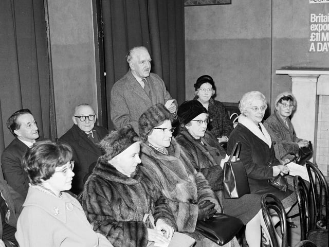 Members of the audience at a Brains Trust held by Leith National Liberal Unionist Association at 62 Leith Walk in January 1964.