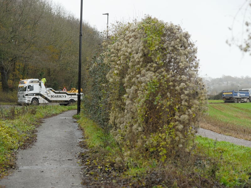 A TJ Waste lorry came off the A32 between Fareham and Knowle and ended up in a field on Monday, December 1, 2025. 

Picture: Sarah Standing (011225-7941)