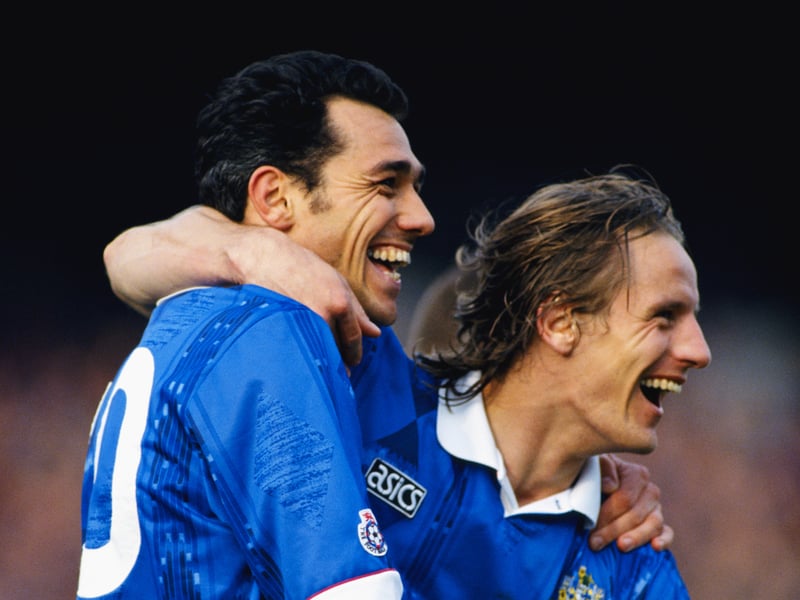 Paul Walsh, pictured here with Guy Whittingham, joined Portsmouth in the early 1990s and quickly became a key attacking presence with his sharp movement and intelligence. He played an important role in the 1992 FA Cup run, where Pompey narrowly missed out on a Wembley final. Walsh’s flair and tenacity - along with his 26 goals in 113 appearances - ensured he remained a popular figure among fans.