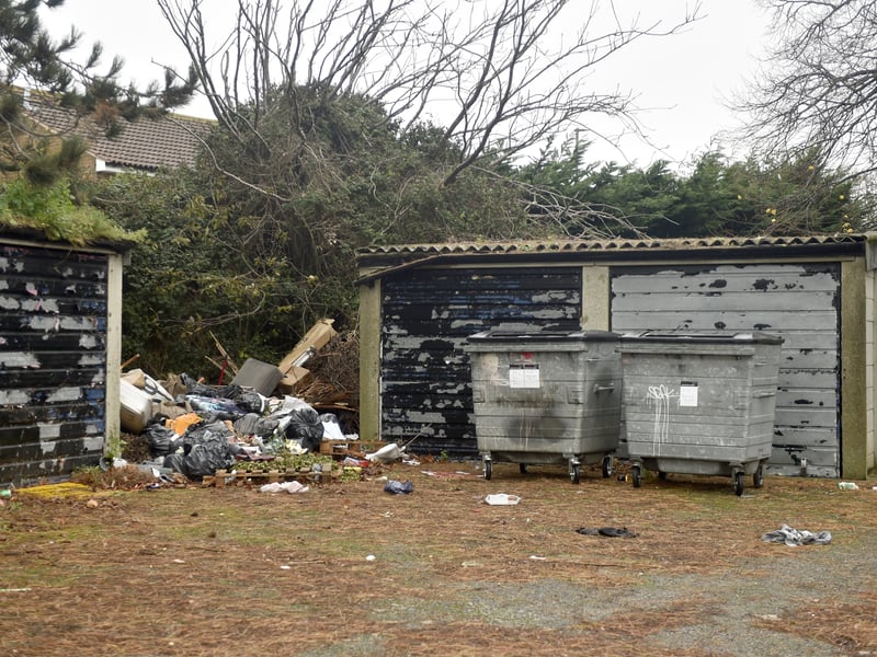 Fly tipping in Halliday Crescent in Eastney, Portsmouth
Picture: Sarah Standing (011225-3397)
