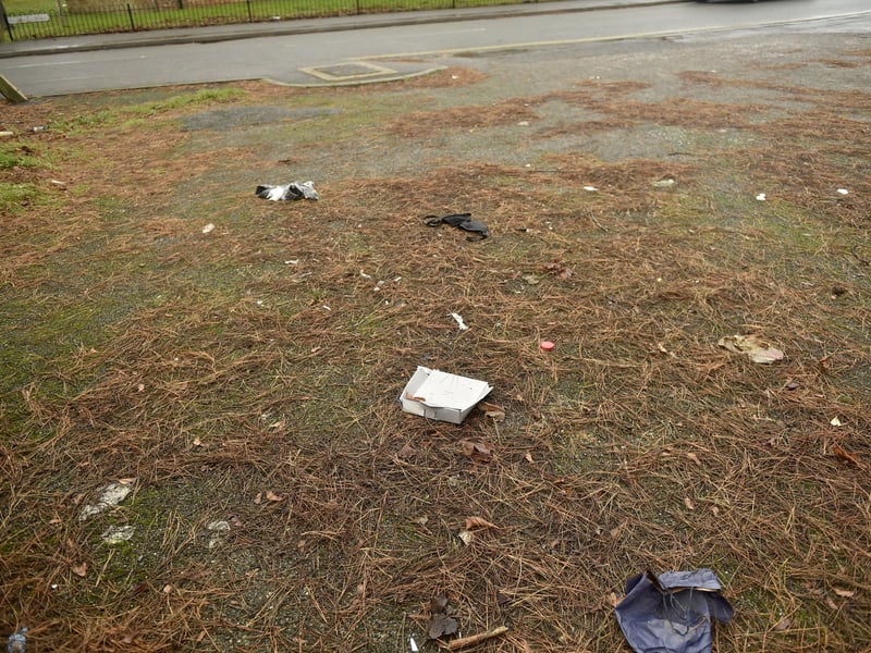 Fly tipping in Halliday Crescent in Eastney,
Picture: Sarah Standing (011225-3410)