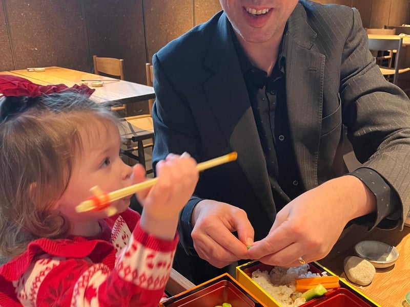 Kids bento boxes come with easy to use chopsticks and feature a selection of sushi, rice, edename and skewers. This will be a popular city centre restaurant for family dining. Sticks'n'sushi are off to a great start. 
