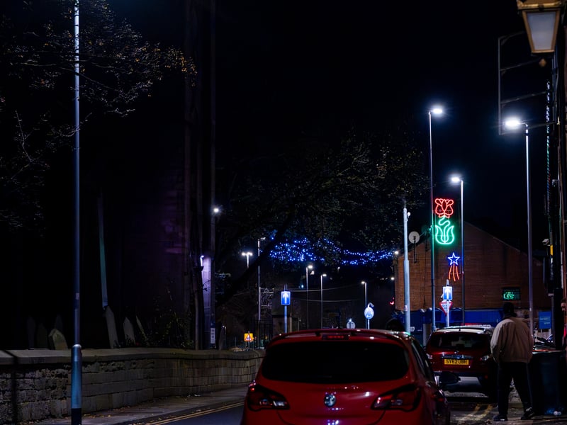 The streets of Holbeck lit up by the festive spirit.