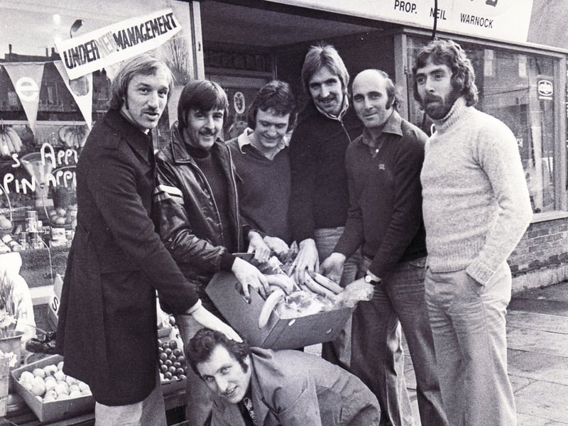 Barnsley FC's Neil Warnock had a little help from his friends when he opened a greengrocer's shop on Nether Edge Road, Sheffield, in January 1977