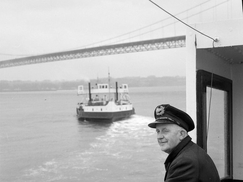 The last of the ferries over the Forth leaves from South Queesferry in September 1964. Captain Mason is pictured aboard the Queen Margaret.