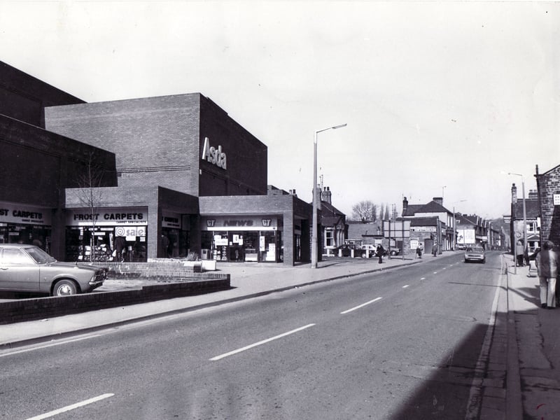 Station Road shopping centre, Chapeltown, Sheffield, in March 1978
