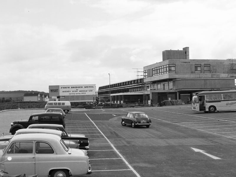 Construction work continues on the Forth Bridges Motel at South Queensferry in May 1966.