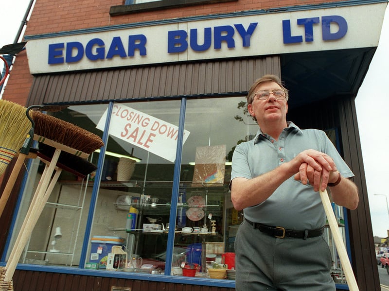 Peter Fountain, the owner of Edgar Bury Ltd hardware store in Headingley, pictured in 1998, shortly before it closed down after more than 100 years