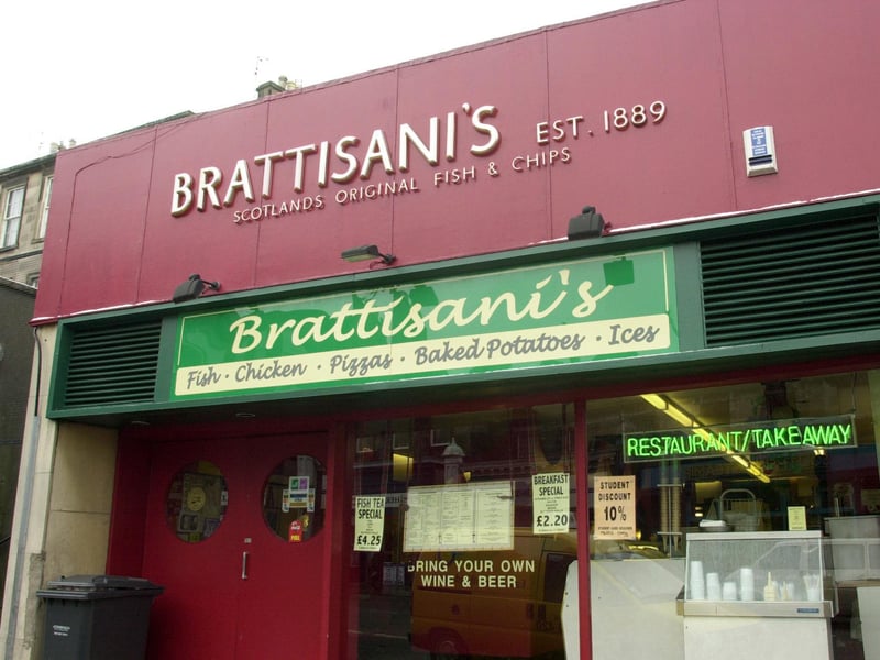 Brattisani's fish and chip shop pictured in 2000
