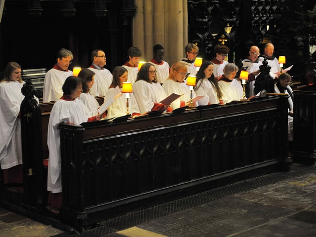The Minster Choir at the YEP Christmas Carol Concert.