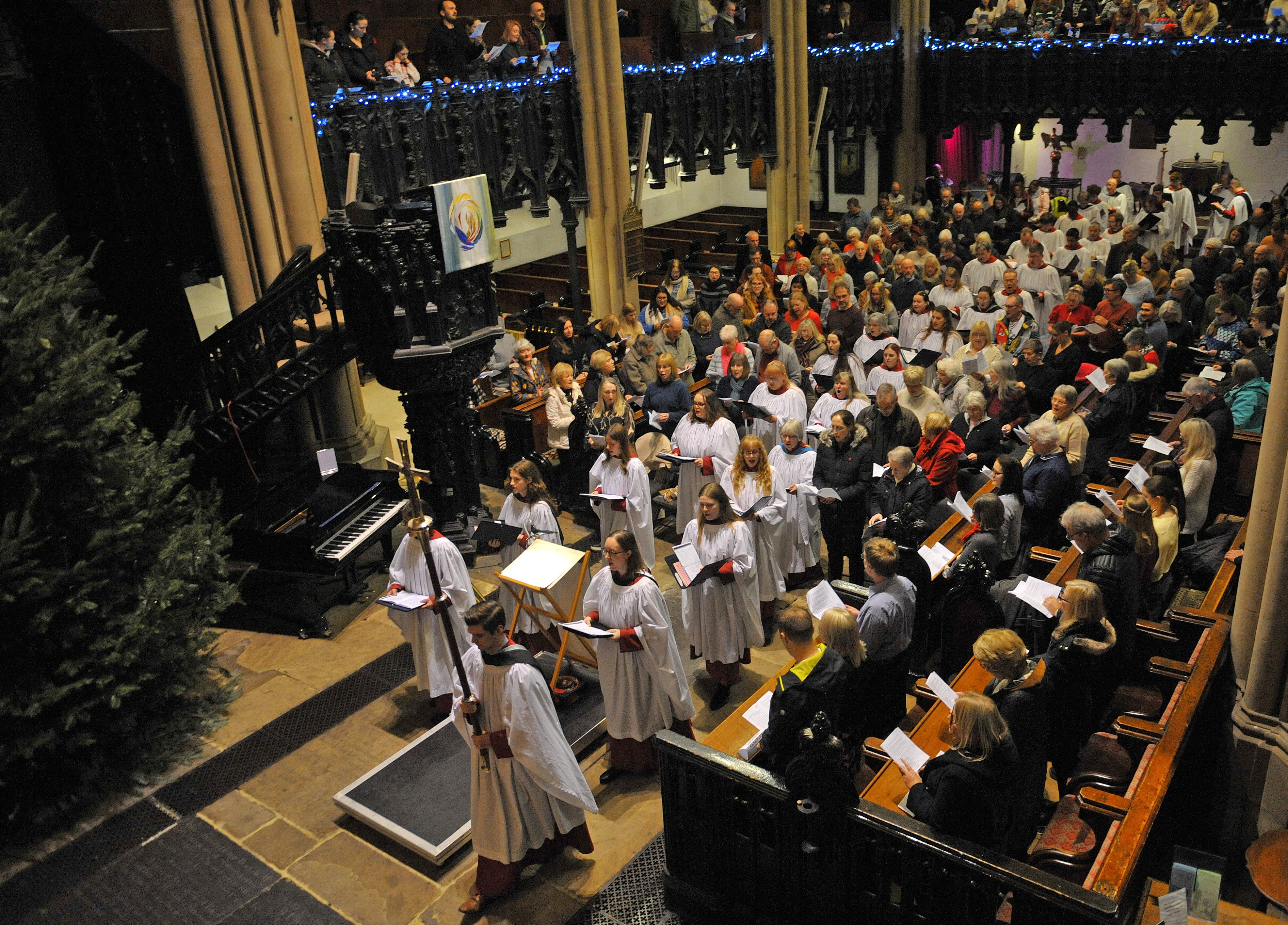 Leeds Minster Choir starts the YEP's Christmas Carol Concert last night. 