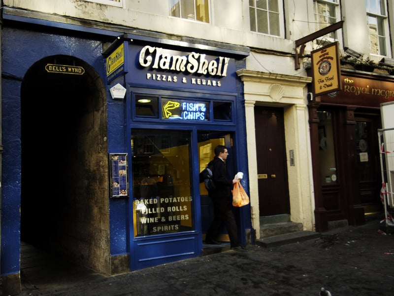 The Clam Shell chippy, on High Street, Edinburgh, in 2008